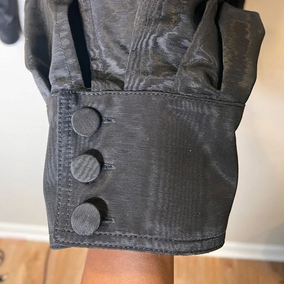 NWOT Gucci  Mock Neck Belted Moire Jumpsuit Romper Black Size 36/XS - Picture 10 of 12